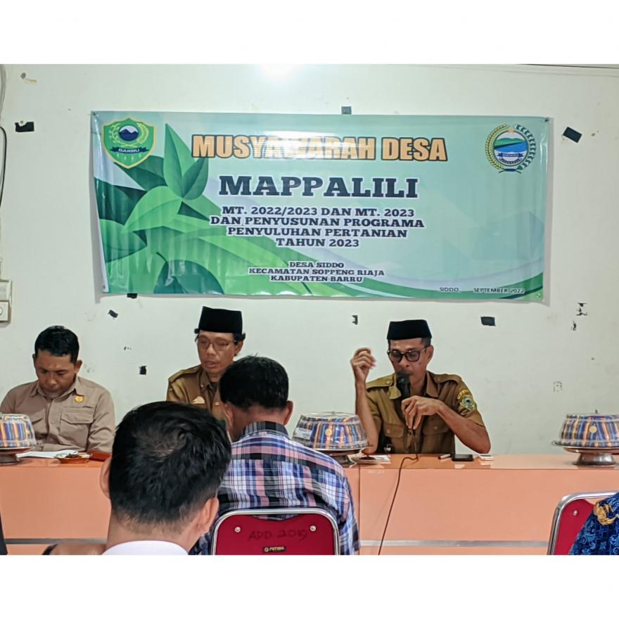 MUSYAWARAH MAPPALILI MUSIM TANAM 2022/2023 DESA SIDDO