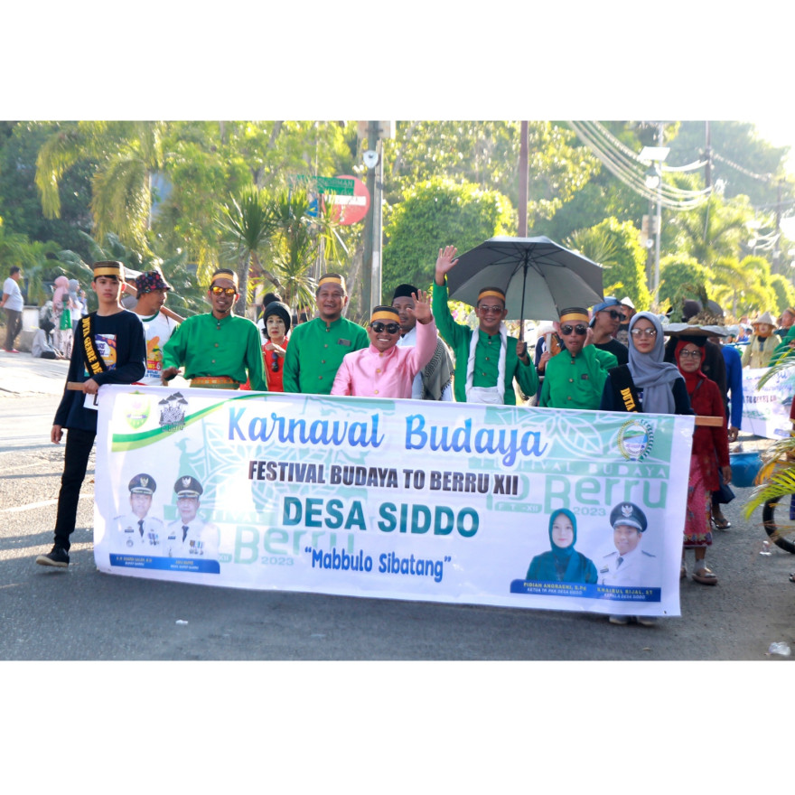 PEMDES SIDDO Dengan Tema Mabbulo Sibatang ikut Karnaval Budaya Barru 2023